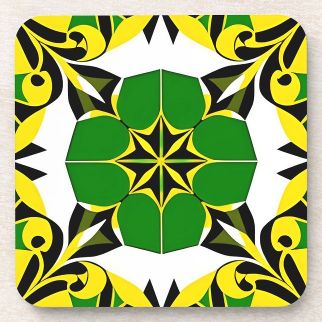 Abstraktes geometrisches Muster Getränkeuntersetzer (Vorderseite)