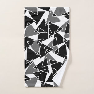 Abstraktes geometrisches Muster - grau Handtuch