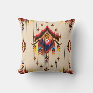 Abstraktes geometrisches Muster, Ikat Geo Kissen