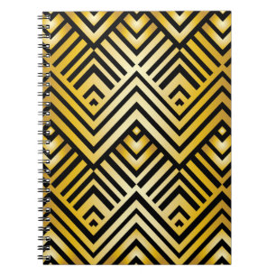 Abstraktes geometrisches Muster im Art-Deko-Stil, Notizblock