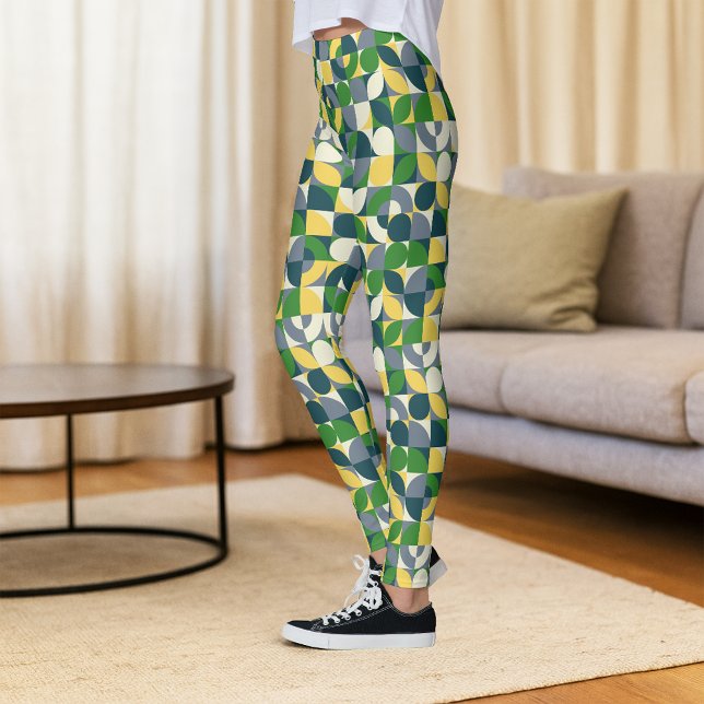 Abstraktes geometrisches Muster im Bauhaus Leggings (Von Creator hochgeladen)