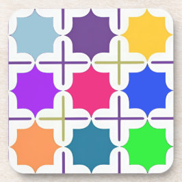 Abstraktes geometrisches Muster in fett gefärbten  Getränkeuntersetzer