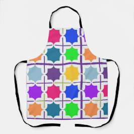 Abstraktes geometrisches Muster in fett gefärbten  Schürze