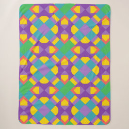 Abstraktes geometrisches Muster in fett gefärbten Sherpadecke