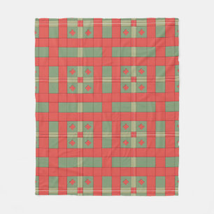 Abstraktes geometrisches Muster in kräftigen Farbe Fleecedecke