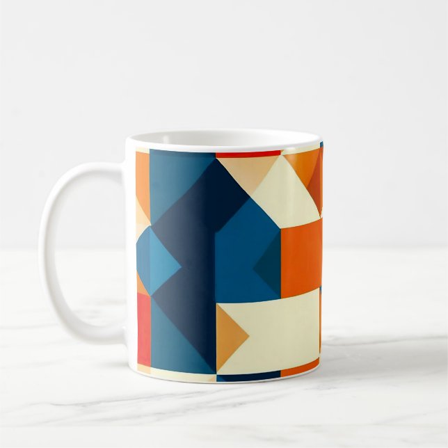 Abstraktes geometrisches Muster Kaffeetasse (Links)