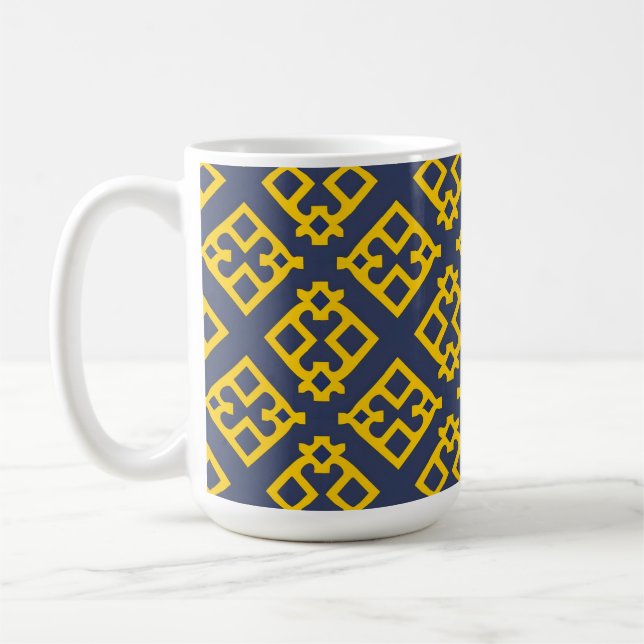 Abstraktes geometrisches Muster Kaffeetasse (Links)