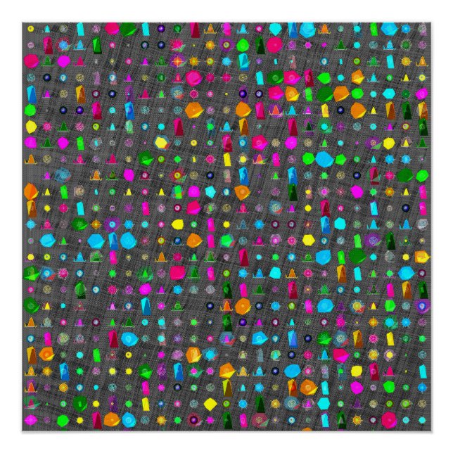 Abstraktes geometrisches Muster Leinwand  Poster (Vorderseite)