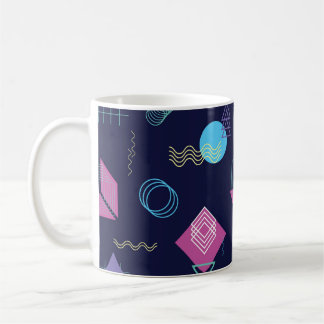 Abstraktes geometrisches Muster, Linienformen. Kaffeetasse