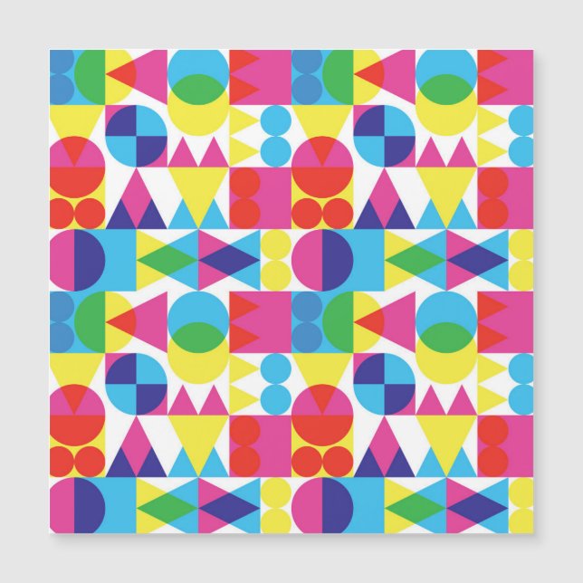 Abstraktes geometrisches Muster. Magnetkarte (Vorderseite)