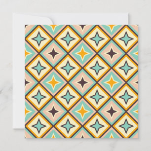 Abstraktes geometrisches Muster mit Diamantformen Dankeskarte