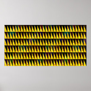 Abstraktes geometrisches Muster mit Dreiecken Poster