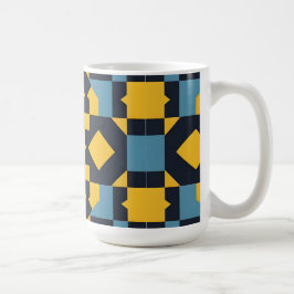 Abstraktes geometrisches Muster mit dynamischen Fa Kaffeetasse