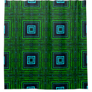 Abstraktes geometrisches Muster mit Kaleidoskop ab Duschvorhang