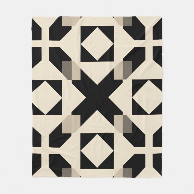 Abstraktes geometrisches Muster mit kontrahiertem  Fleecedecke (Vorderseite)