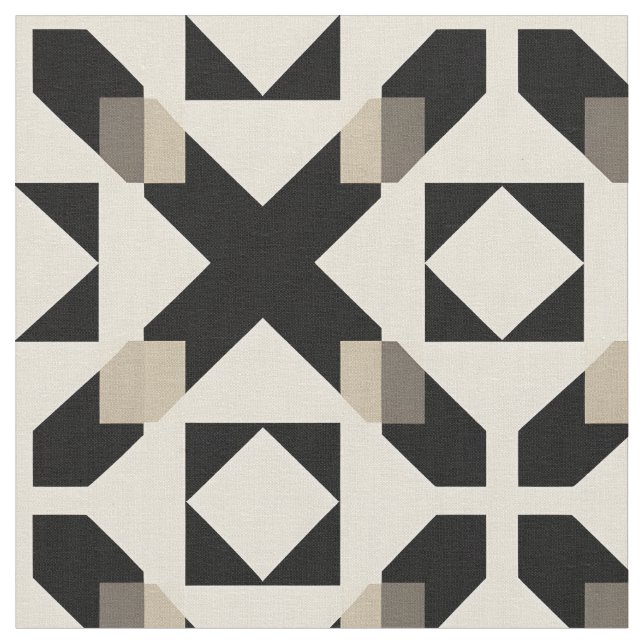 Abstraktes geometrisches Muster mit kontrahiertem  Stoff (Nahaufnahme)