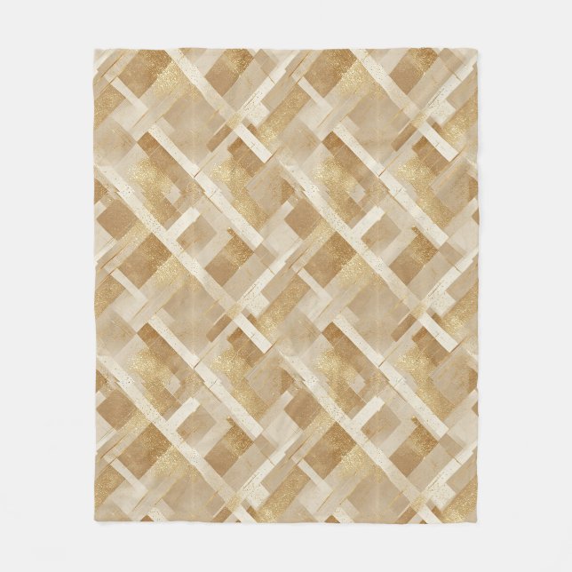 Abstraktes geometrisches Muster mit Metallic Fleecedecke (Vorderseite)