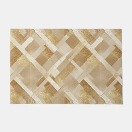 Abstraktes geometrisches Muster mit Metallic Fußmatte