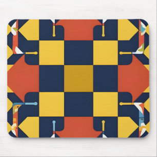 Abstraktes geometrisches Muster mit Pfeilen Mousepad