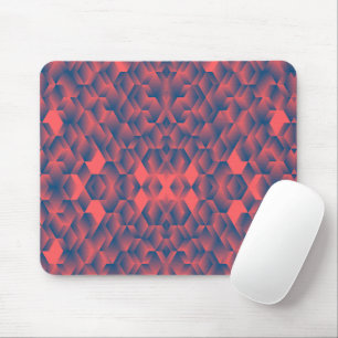 Abstraktes geometrisches Muster mit roten und blau Mousepad