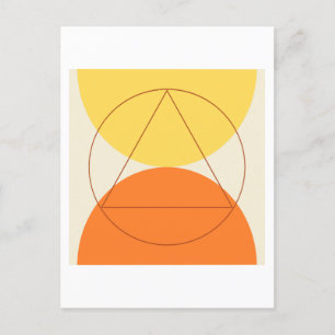 Abstraktes geometrisches Muster moderner Kunst Postkarte