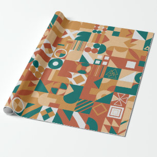 Abstraktes geometrisches Muster. Multicolor Figure Geschenkpapier