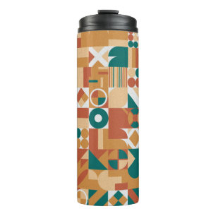 Abstraktes geometrisches Muster. Multicolor Figure Thermosbecher