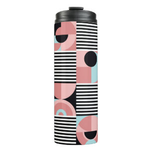 Abstraktes geometrisches Muster. Nahtloser moderne Thermosbecher