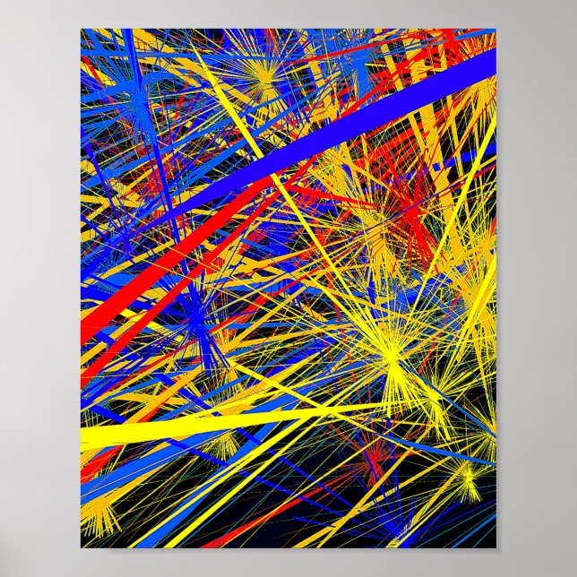 Abstraktes geometrisches Muster Poster (Vorne)