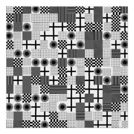 Abstraktes geometrisches Muster Poster
