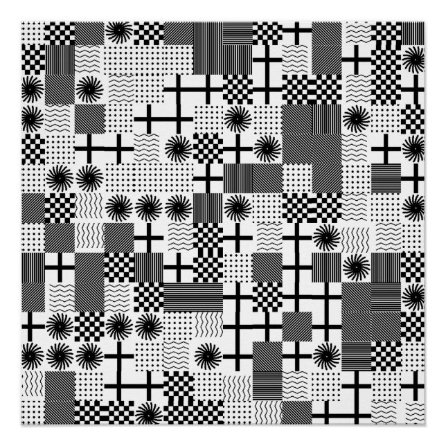 Abstraktes geometrisches Muster  Poster (Vorderseite)