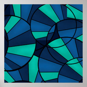 Abstraktes geometrisches Muster Poster