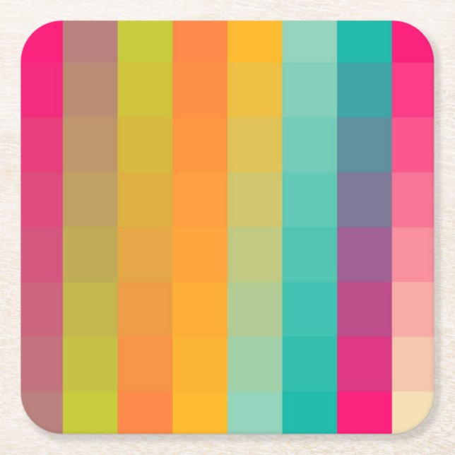 Abstraktes geometrisches Muster Rechteckiger Pappuntersetzer (Vorderseite)