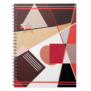 Abstraktes geometrisches Muster, Seidenschal-Schal Notizblock