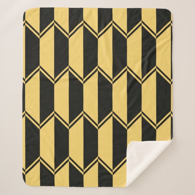 Abstraktes geometrisches Muster  Sherpadecke (Vorderseite)