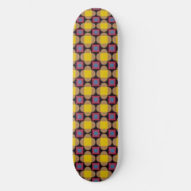 Abstraktes geometrisches Muster Skateboard (Vorderseite)