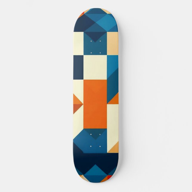 Abstraktes geometrisches Muster Skateboard (Vorderseite)