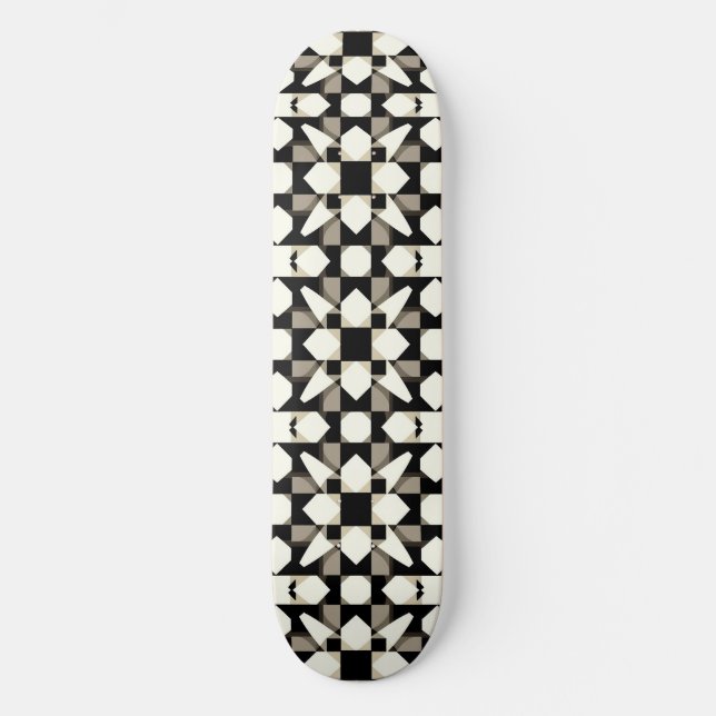 Abstraktes geometrisches Muster Skateboard (Vorderseite)