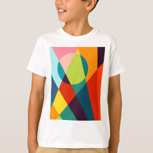 Abstraktes geometrisches Muster T-Shirt