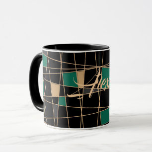 Abstraktes geometrisches Muster Tasse