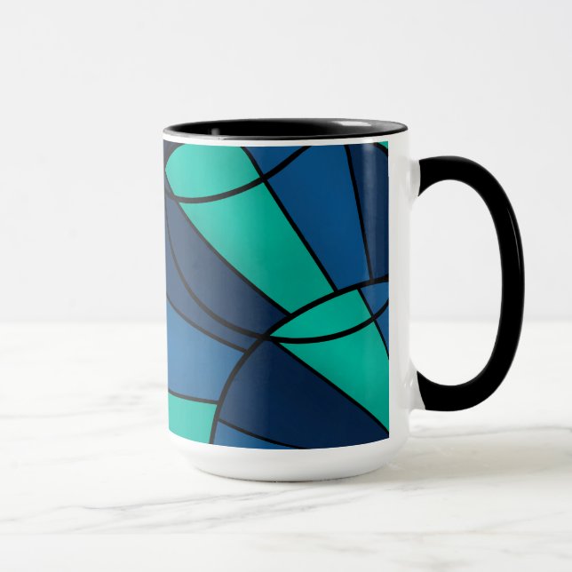 Abstraktes geometrisches Muster Tasse (Rechts)
