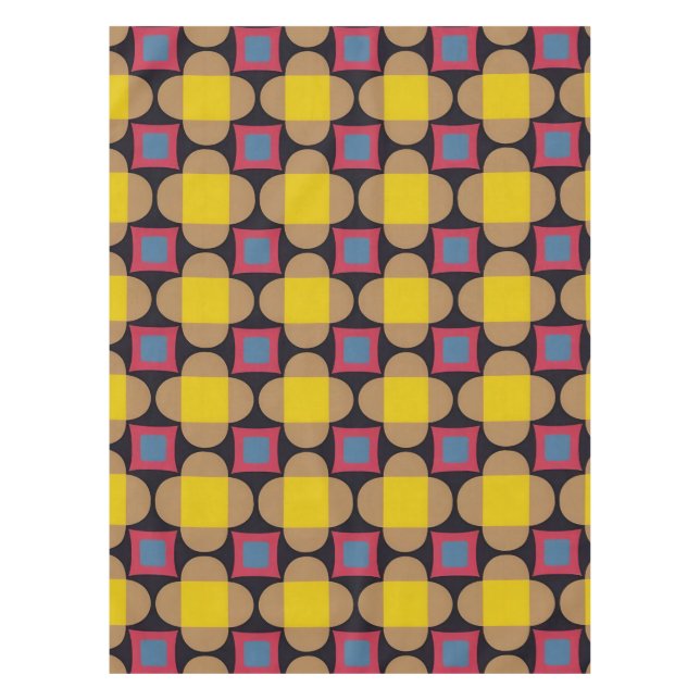 Abstraktes geometrisches Muster Tischdecke (Vorderseite)