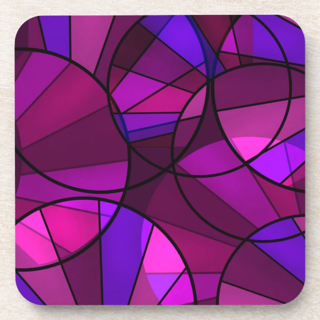 Abstraktes geometrisches Muster Untersetzer (Vorderseite)