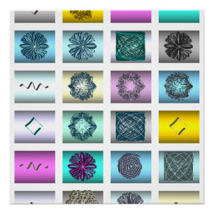 Abstraktes geometrisches Muster Wandkunst Design Poster