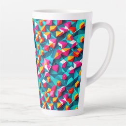 Abstraktes geometrisches Musterdesign 14 - Latte-T Milchtasse