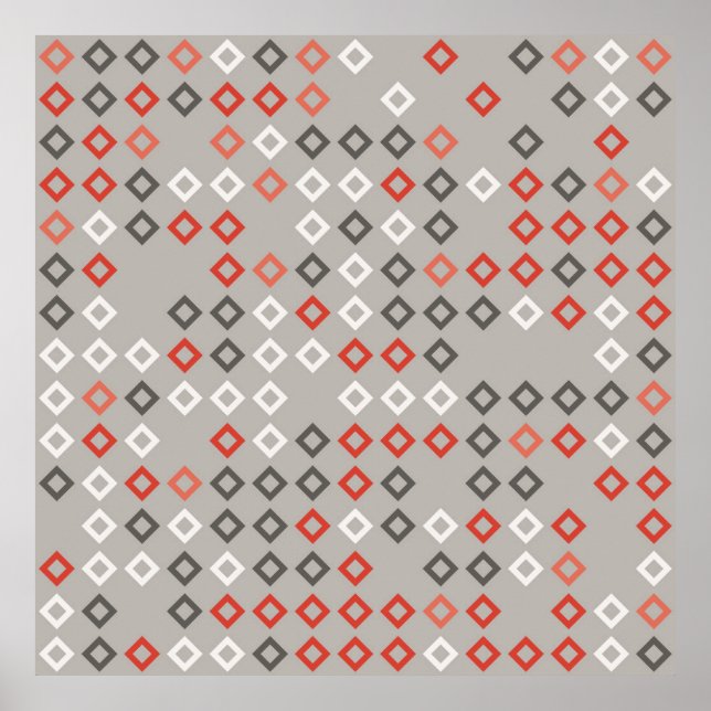 Abstraktes geometrisches Musterdesign, Kunst, Hint Poster (Vorne)