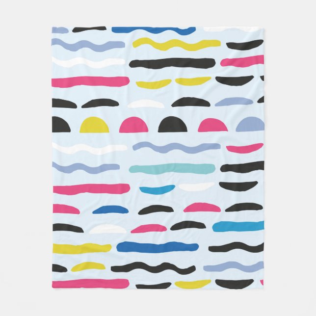 Abstraktes geometrisches nahtloses Dekormuster  Fleecedecke (Vorderseite)