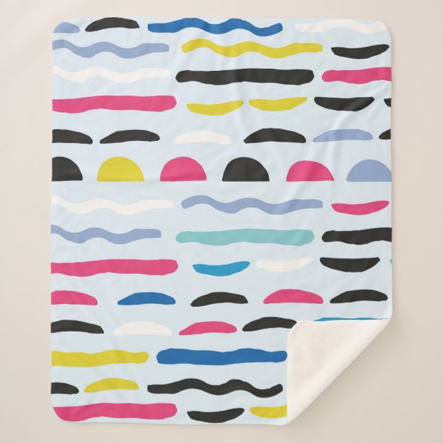 Abstraktes geometrisches nahtloses Dekormuster  Sherpadecke (Vorderseite)