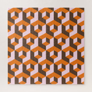 Abstraktes geometrisches nahtloses Design. Puzzle