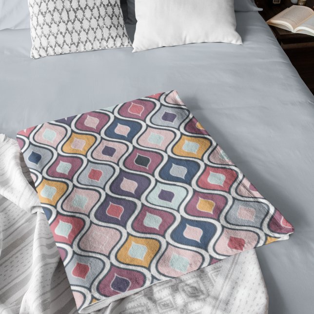 Abstraktes geometrisches Nahtloses Muster Fleecedecke (Abstract Colorful Geometric Seamless Pattern Fleece Blanket
)